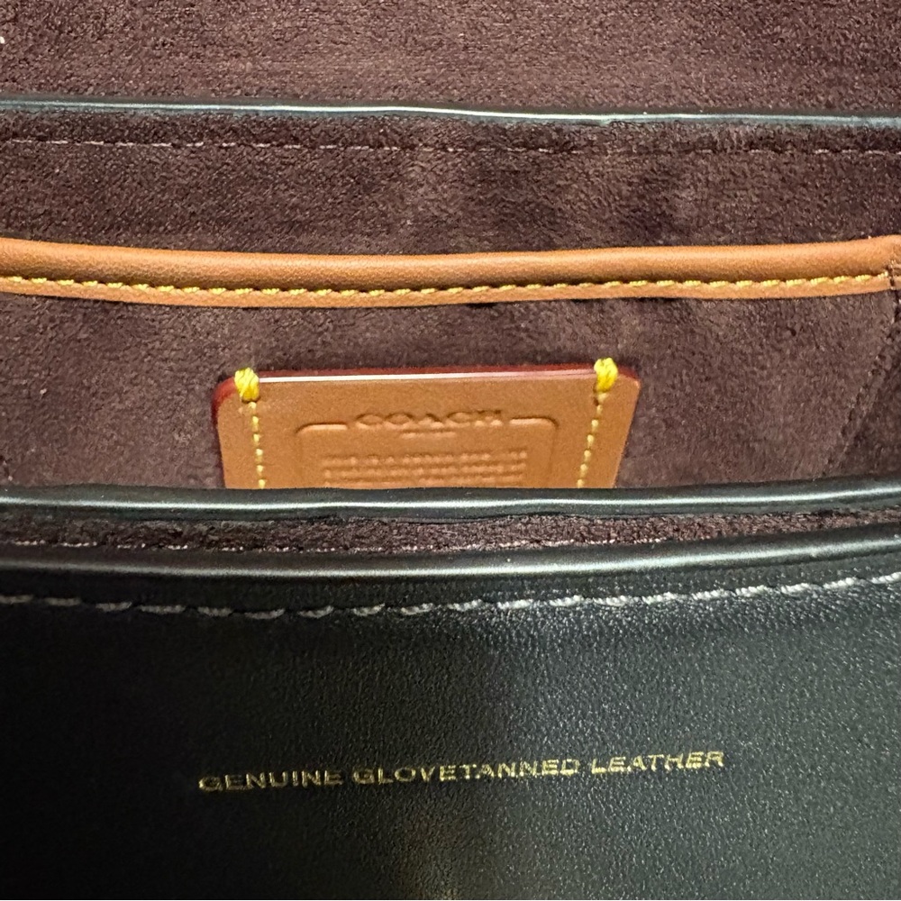 Coach Black Leather Tabby Shoulder Bag with Gold Hardware - Picture 10 of 12